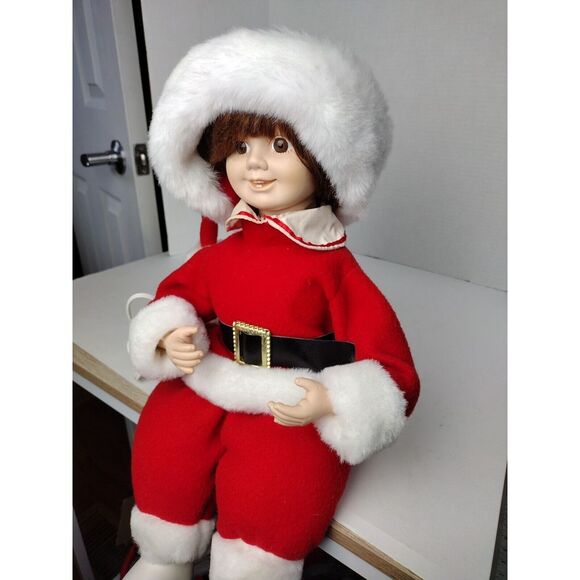 Vintage Animated Telco Young Adult Santa Claus Motionette 1991 Shelf Sitter HTF - Picture 6 of 8